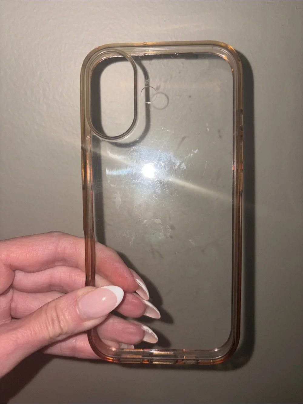 Clear Phone Case with Rose Gold Bumper - Slim Protective Cover